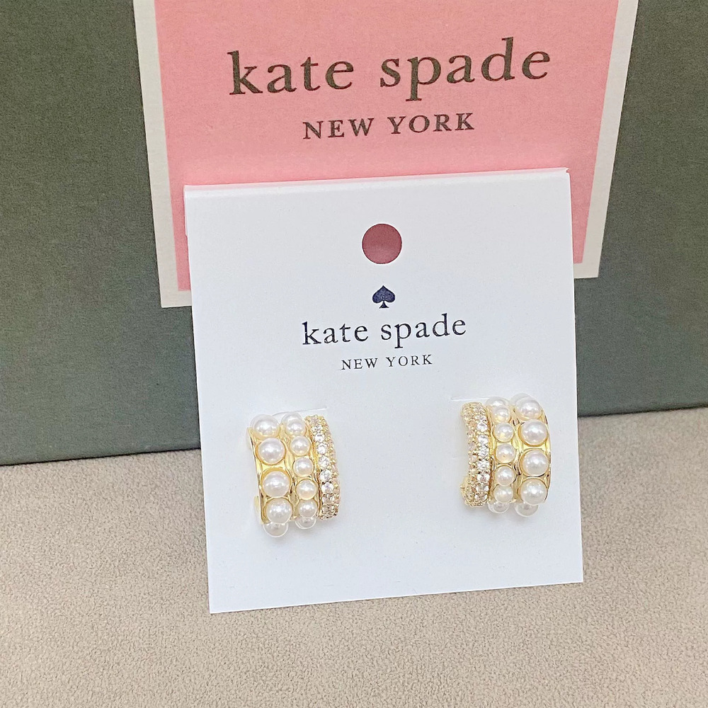kate spade Pearl Rhinestone Earrings